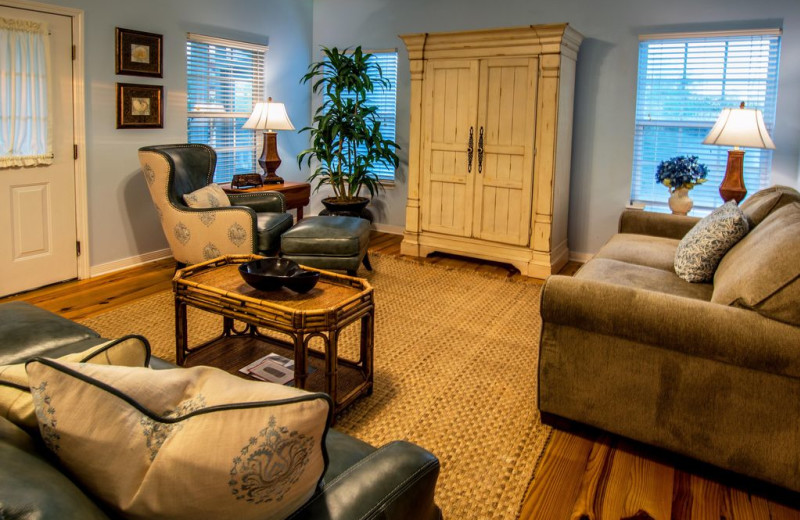 Rental living room at Luna Beach Properties.