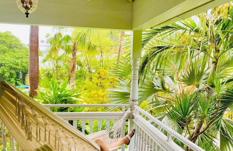 Guest balcony at Mermaid & Alligator Key West.