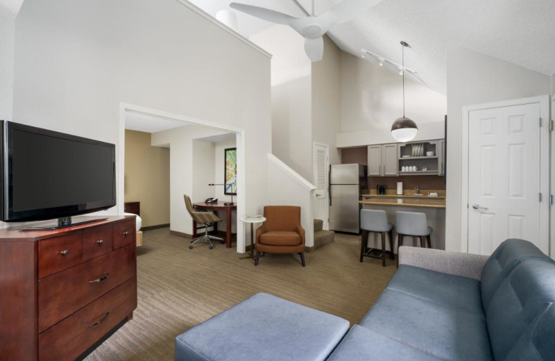 Guest room at Residence Inn Seattle Bellevue.
