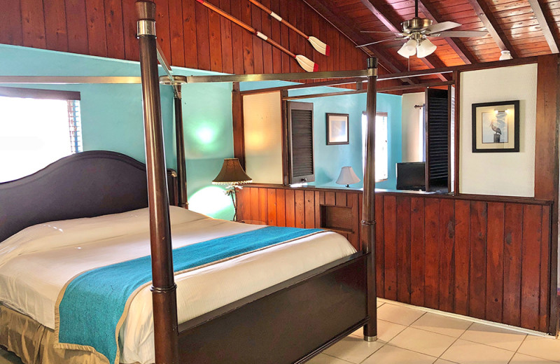 Guest room at The Pelican Key Largo Cottages.