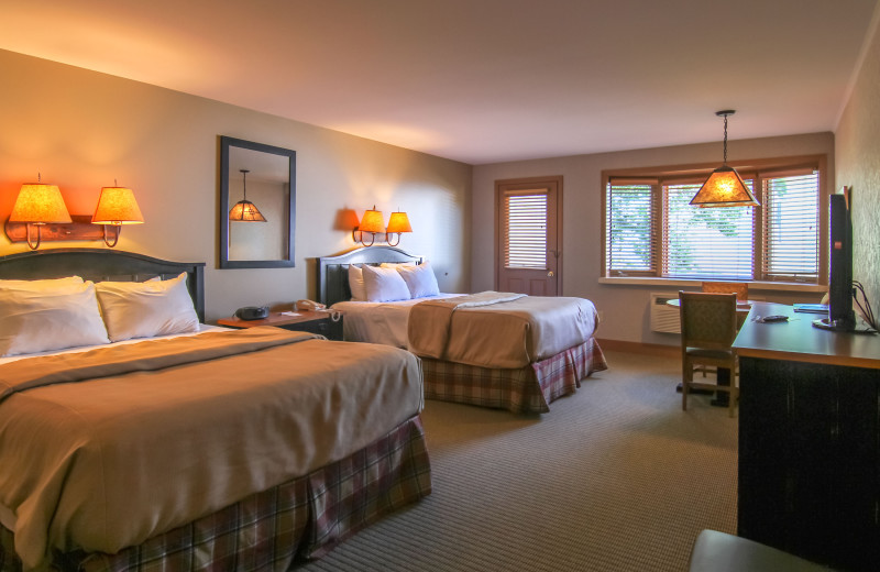 Guest room at Crystal Mountain Resort.
