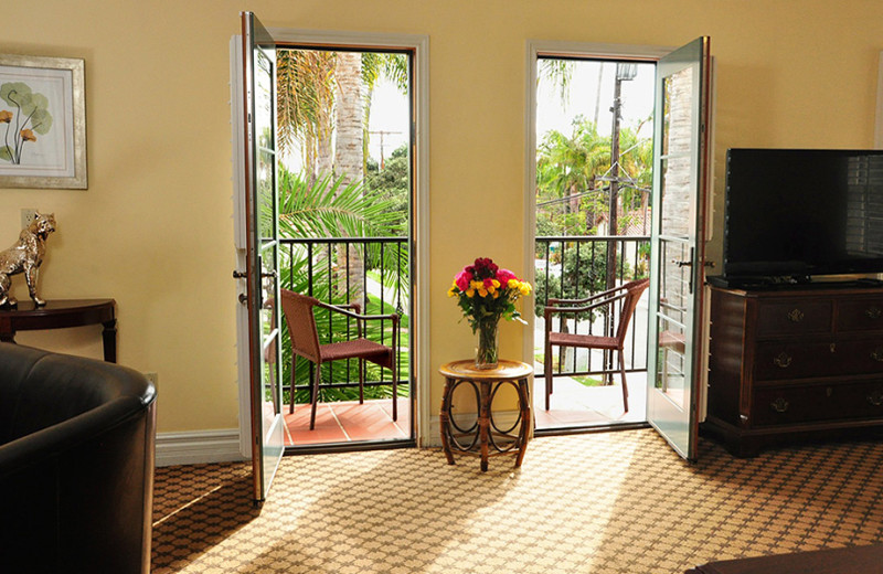 Guest balcony at The Eagle Inn.