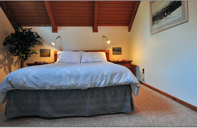 Cabin bedroom at Black Bear Resort Rentals.