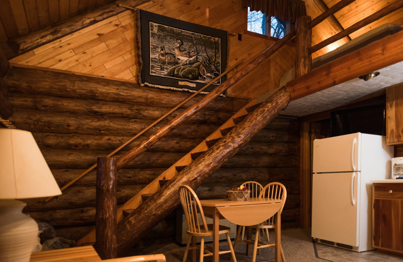 Cabin kitchen at Pitlik's Sand Beach Resort.