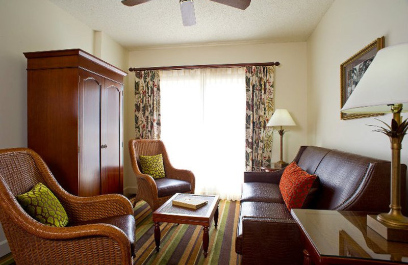 Guest sitting area at Celebration Hotel.