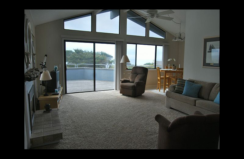 Rental living room at Irish Beach Rental Agency.