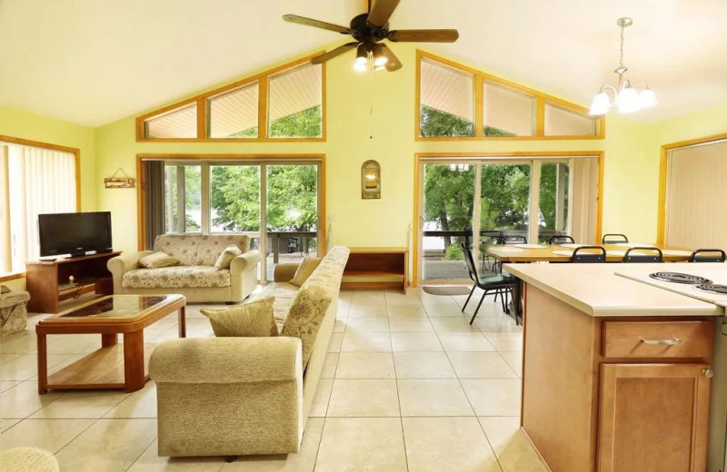 Cabin interior at Newlands Lodge.