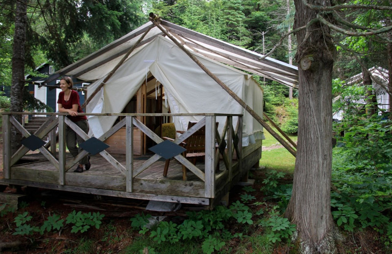 Tent at Bartlett Lodge.