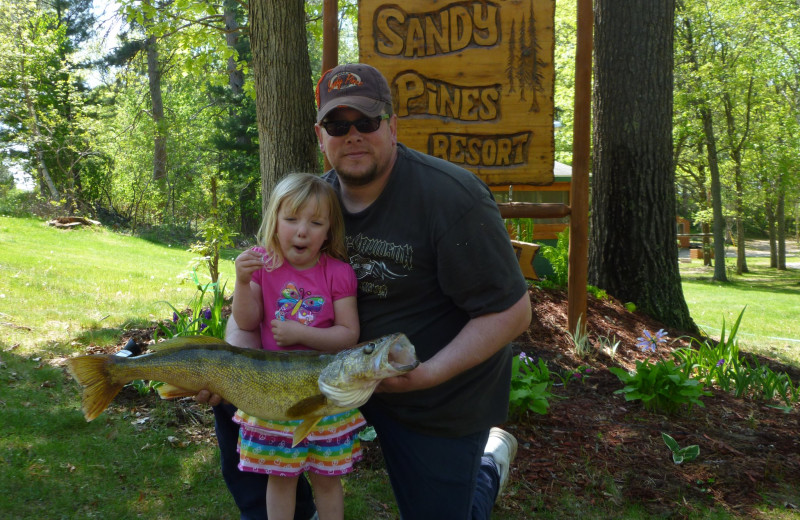 Fishing at Sandy Pines Resort.