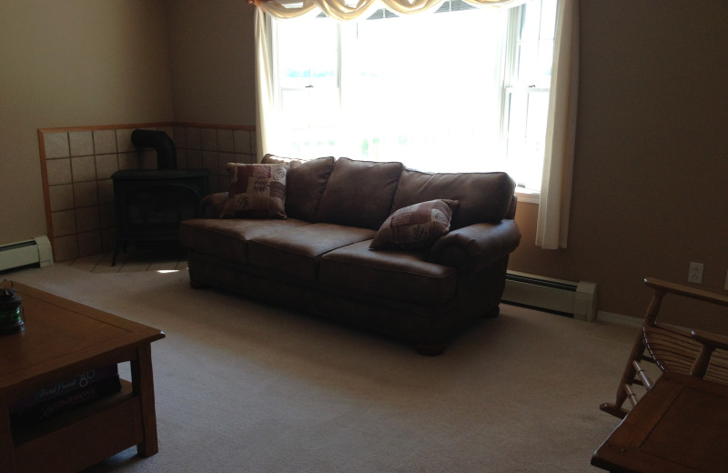 Guest living room at Inn on Lac Labelle.
