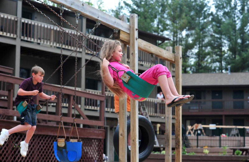 Swings at Baker's Sunset Bay Resort.