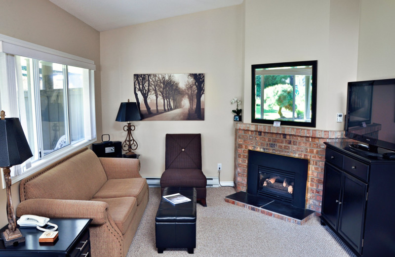 Guest living room at Ocean Trails Resort.