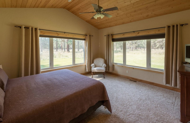 Rental bedroom at Sisters Vacation Rentals.