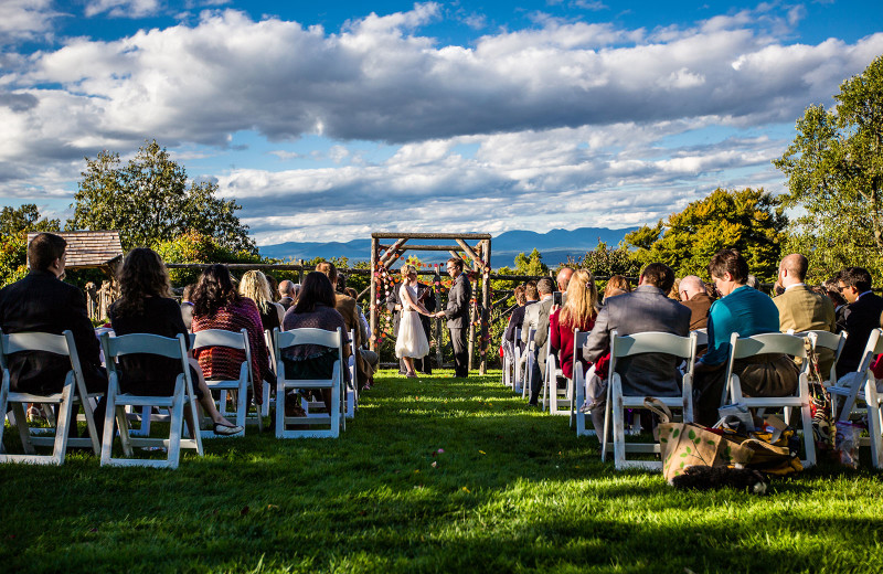 Wedding ceremony at Mohonk Mountain House.