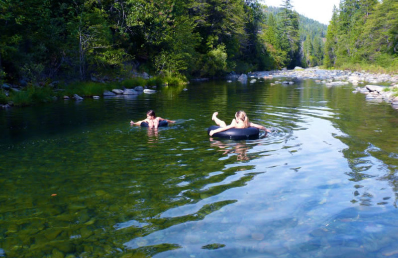 River tubing at Ripple Creek Cabins.