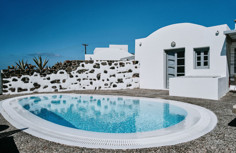 Exterior view of Vedema Resort Santorini.