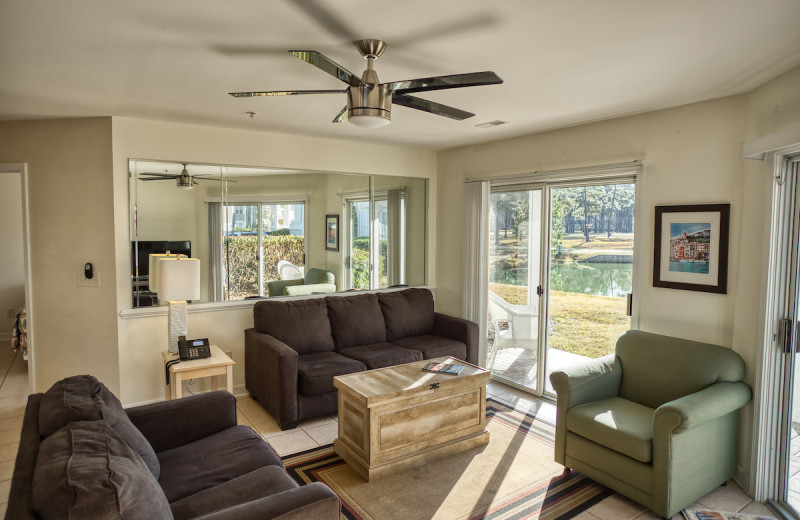 Guest room at Brunswick Plantation & Golf Resort.