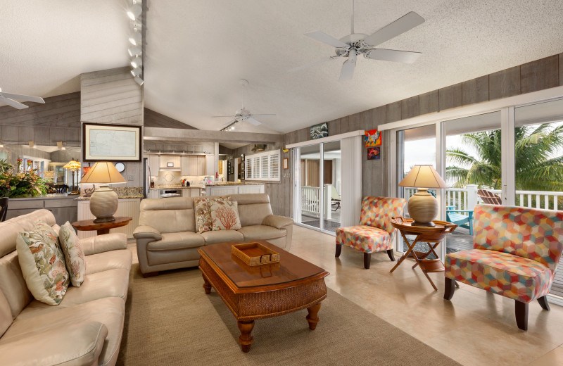 Rental living room at Florida Keys Vacations Inc.