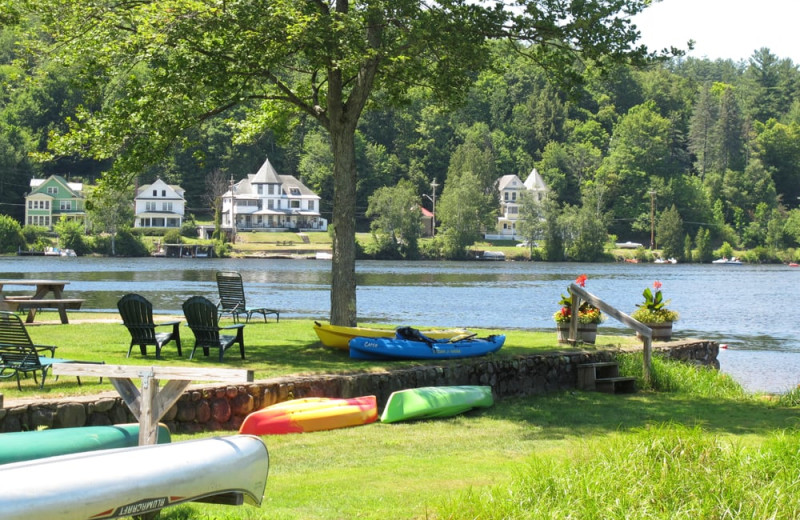 Lake view at Adirondack Motel.