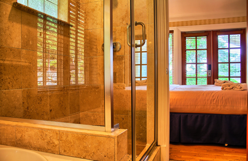 Guest bathroom at Poets Cove Resort & Spa.