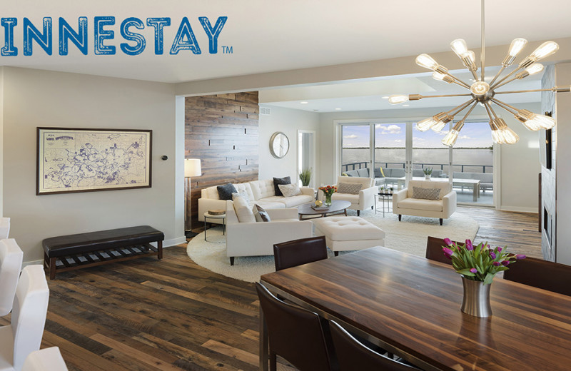 Rental living room at Minnestay.