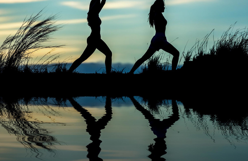 Yoga at Gentry River Ranch.