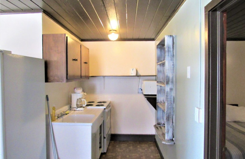 Condo kitchen at Lynnhurst Family Resort.