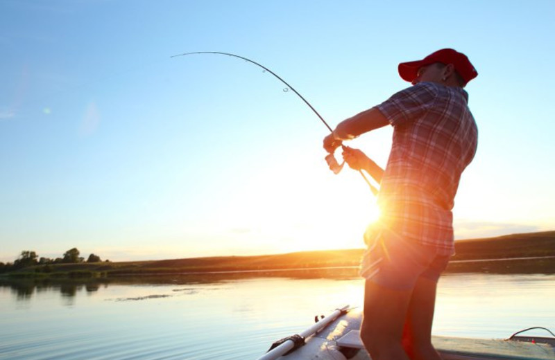 Fishing at Northern Lake George Resort.