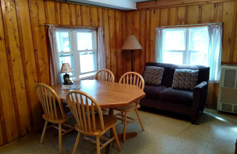 Cottage interior at Wells Lakeside Cottages.