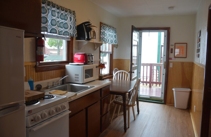 Cottage kitchen at Channel Waterfront Cottages.