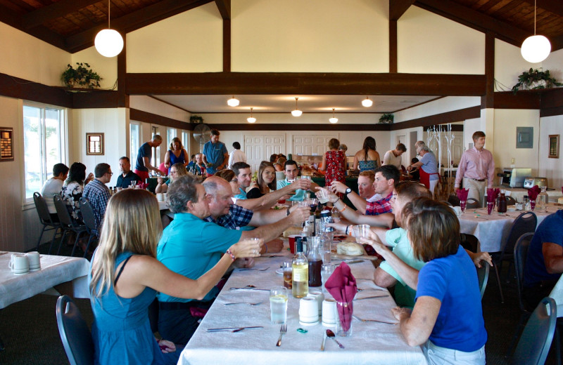 Dining at White Birch Lodge.