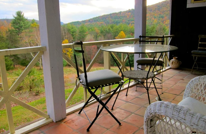 Balcony at Woodstock Country Inn.