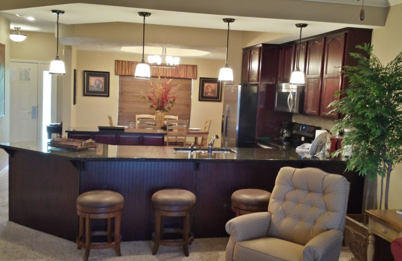 Condo interior at Thousand Hills Golf Resort.