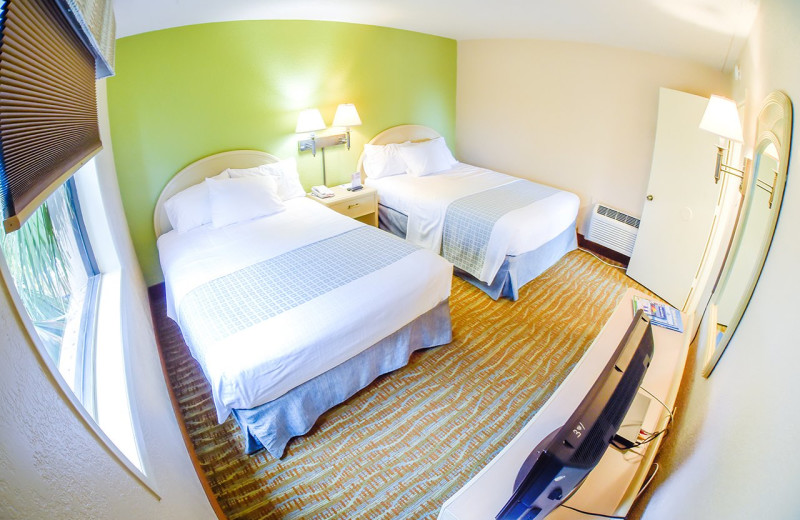 Guest room at Sandcastle Oceanfront Resort at the Pavilion.