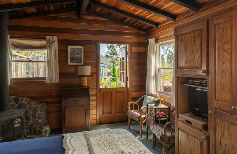 Cottage interior at Alegria Oceanfront Inn & Cottages.