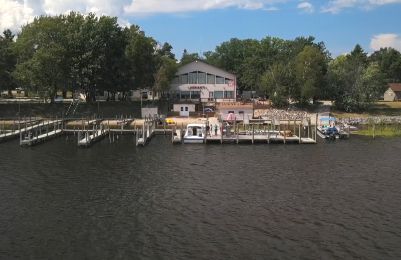 Aerial view of Adrian's Resort.