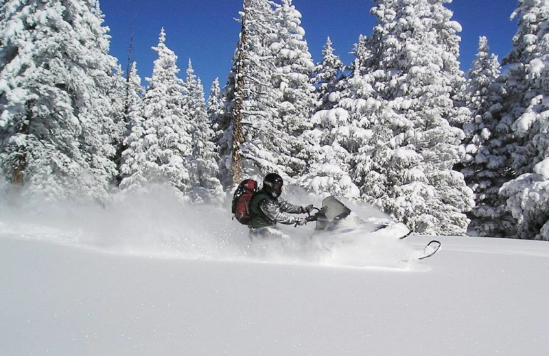 Snowmobiling at Packwood Lodge.