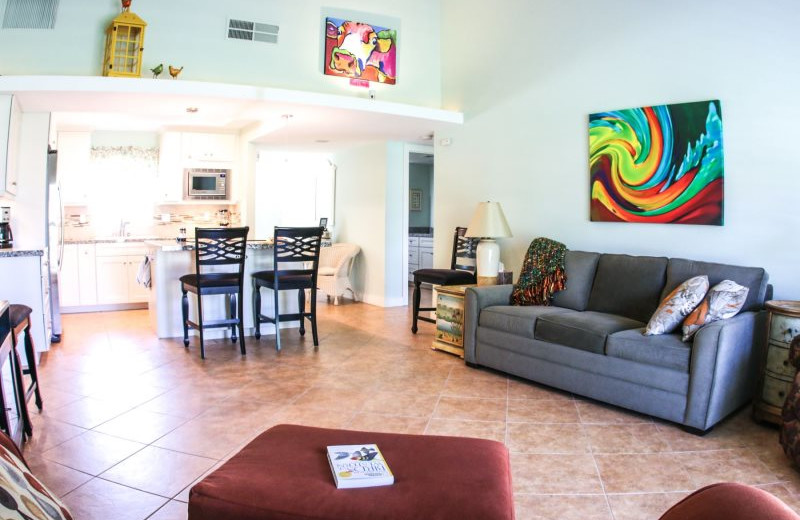 Rental living room at Country Club and Resort Rentals.