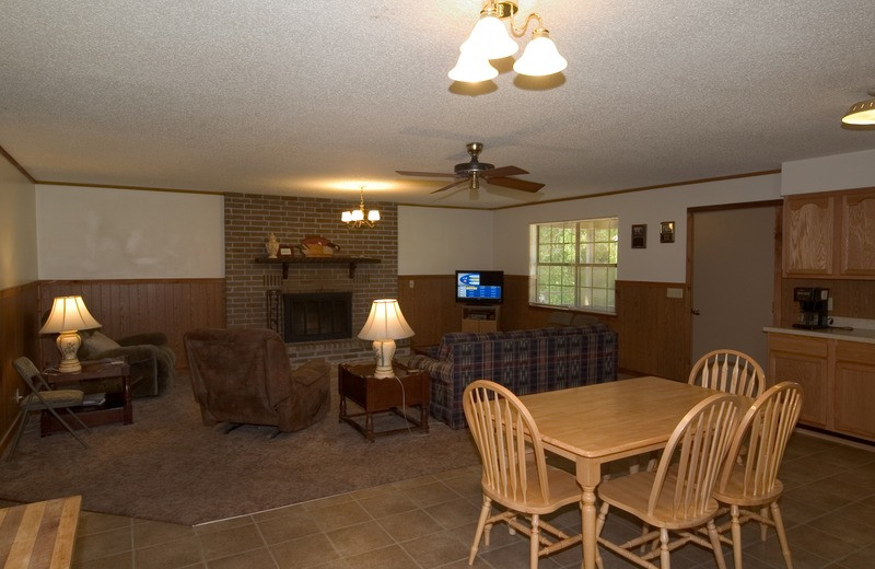 Cottage interior at Norfork Resort & Trout Dock.