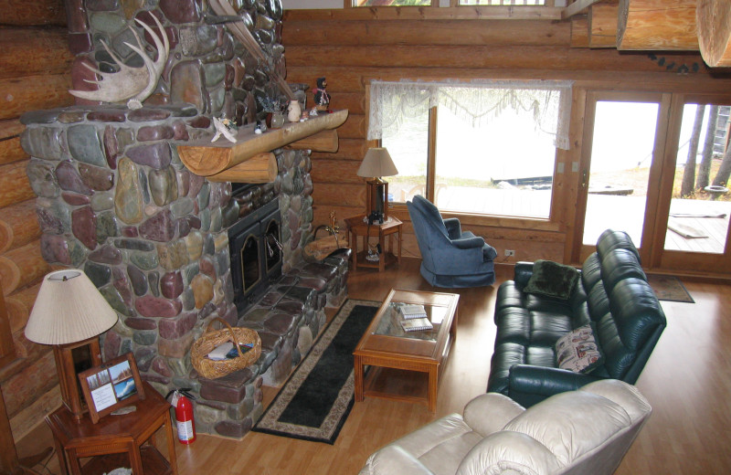 Living room at The Glacier Chalet.