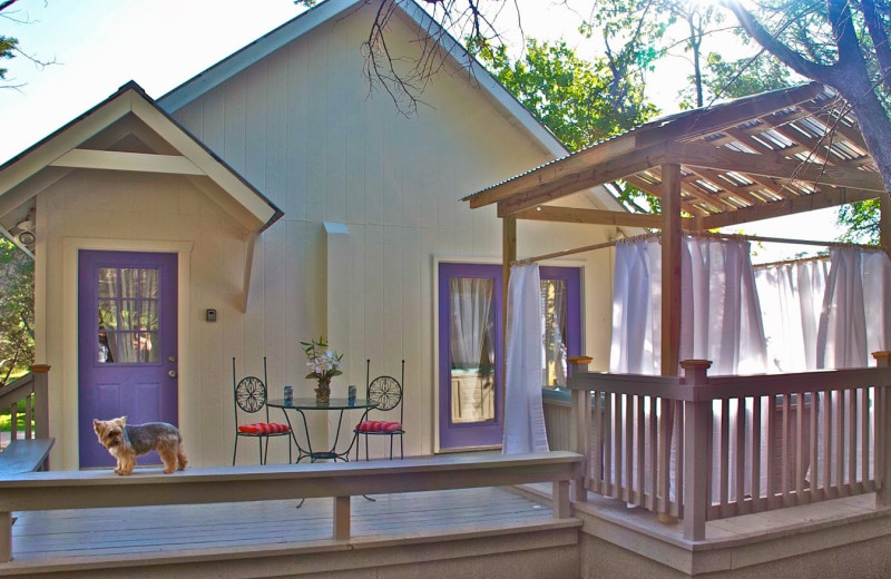 Cottage exterior at Cypress Creek Cottages.