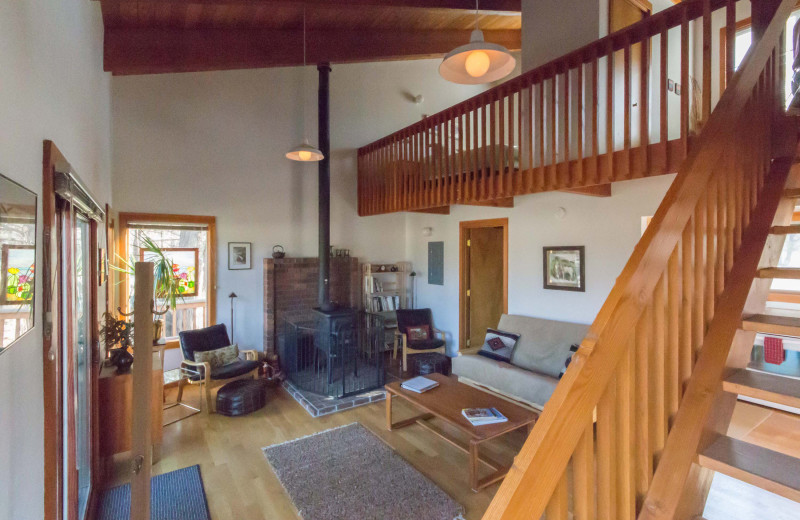 Rental living room at Sisters Vacation Rentals.