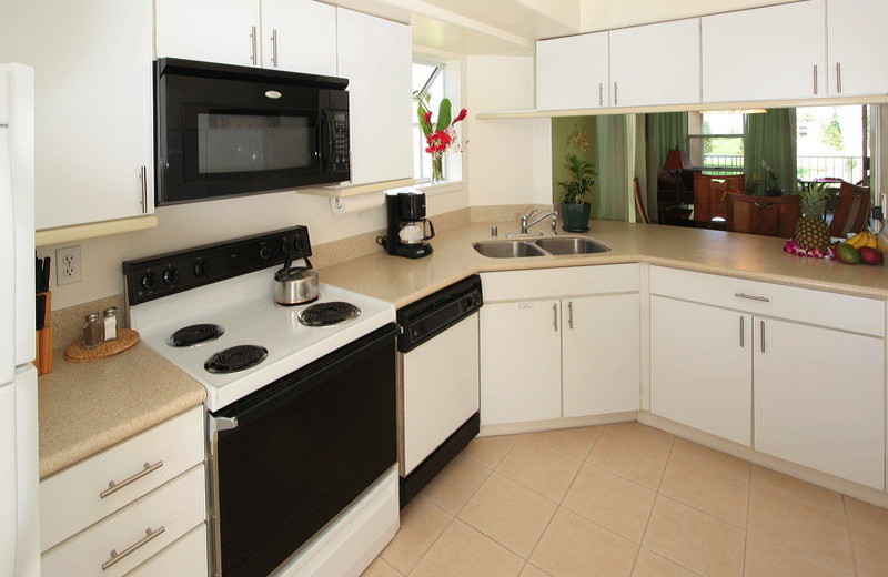 Guest kitchen at Paniolo Greens Resort.