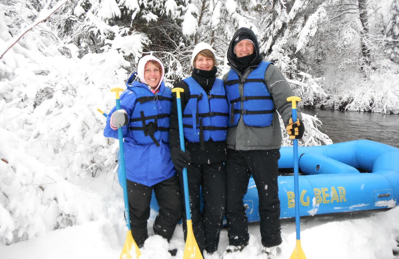 Winter rafting at Big Bear Adventures.