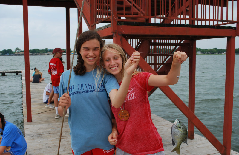 Fishing at Camp Champions on Lake LBJ.