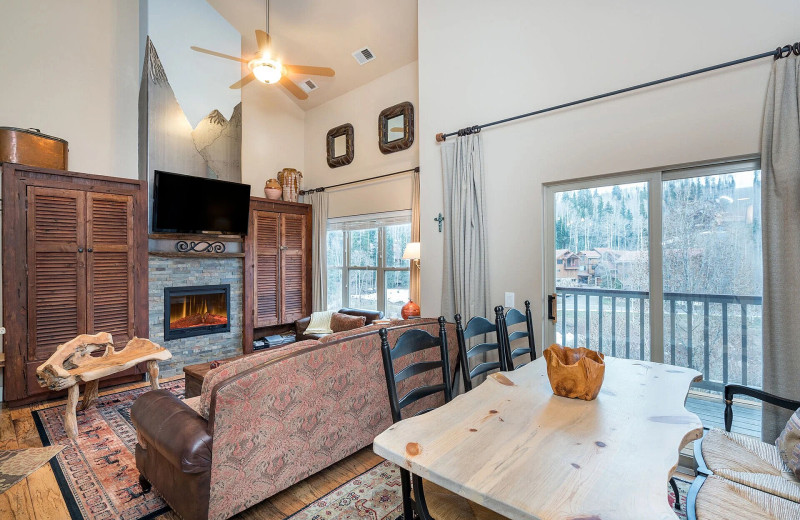 Rental living room at Accommodations in Telluride.