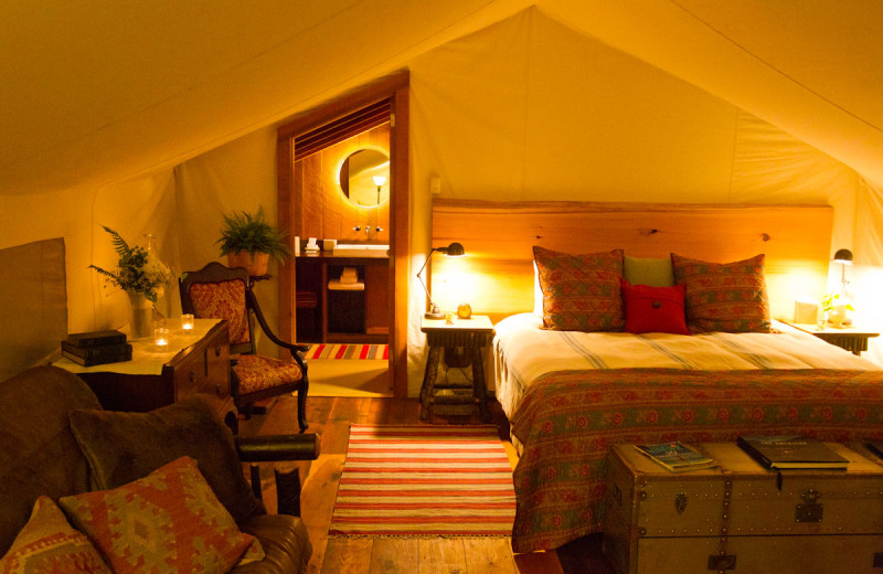 Bedroom view at Clayoquot Wilderness Resort.