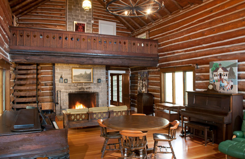 Cottage living room at The Shallows Resort.