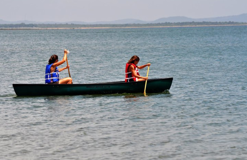 Canoeing at Willow Point Resort.