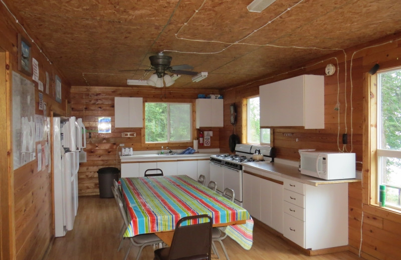 Cabin kitchen at Clark's Resorts & Outposts.